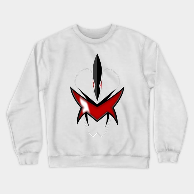 PR Dino Thunder White Ranger Visor Crewneck Sweatshirt by mavgagliano